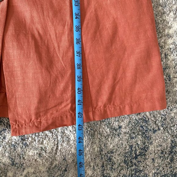 GAP Linen-Blend Button Up Dress Pockets 8t Coral - Picture 10 of 10